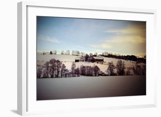 An Austrian Farm in the Wintertime, Austria, Europe-Sabine Jacobs-Framed Photographic Print