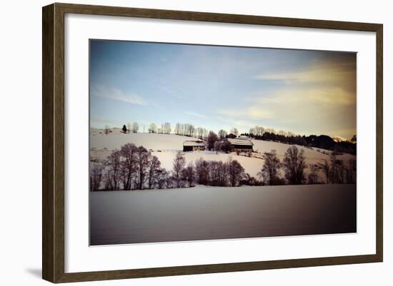 An Austrian Farm in the Wintertime, Austria, Europe-Sabine Jacobs-Framed Photographic Print