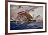 An Austrian Hansa-Brandenburg Seaplane is Forced Down-Alex Kirkheff-Framed Premium Giclee Print