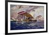 An Austrian Hansa-Brandenburg Seaplane is Forced Down-Alex Kirkheff-Framed Premium Giclee Print