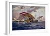 An Austrian Hansa-Brandenburg Seaplane is Forced Down-Alex Kirkheff-Framed Art Print