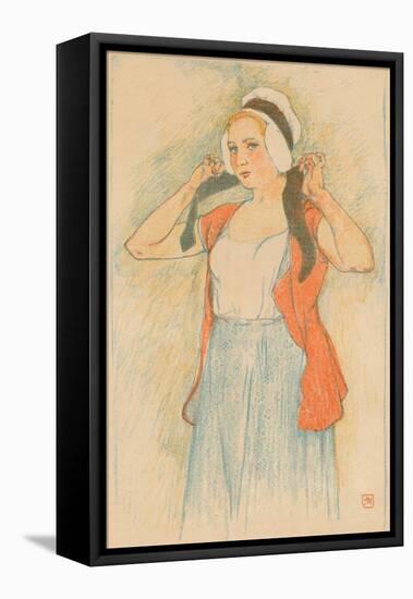 An Auto-Lithograph by Armand Rassenfosse, C1898-Armand Rassenfosse-Framed Stretched Canvas