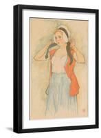 An Auto-Lithograph by Armand Rassenfosse, C1898-Armand Rassenfosse-Framed Giclee Print