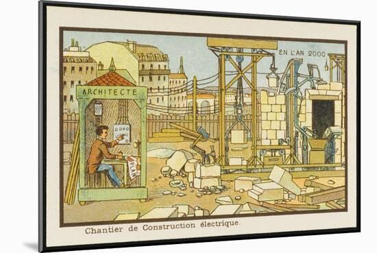 An Automated Building-Site-Jean Marc Cote-Mounted Art Print