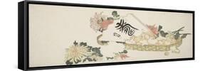 An Autumn Gift-Katsushika Hokusai-Framed Stretched Canvas