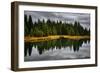 An Autumn Reflection During Clearing Weather In The Tetons Near Jackson, Wyoming-Jay Goodrich-Framed Photographic Print