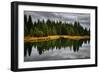 An Autumn Reflection During Clearing Weather In The Tetons Near Jackson, Wyoming-Jay Goodrich-Framed Photographic Print