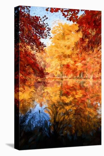 An Autumn Reflection-Philippe Sainte-Laudy-Stretched Canvas