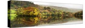 An Autumn Scene by a Lake in the Lake District at Cumbria, England-Alex Saberi-Stretched Canvas