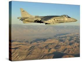 An AV-8B Harrier Conducts a Test Flight Using a Biofuel Blend-Stocktrek Images-Stretched Canvas