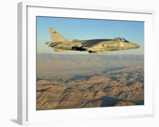 An AV-8B Harrier Conducts a Test Flight Using a Biofuel Blend-Stocktrek Images-Framed Photographic Print