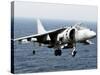 An AV-8B Harrier Hovers over the Flight Deck of USS Peleliu-Stocktrek Images-Stretched Canvas