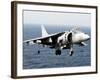 An AV-8B Harrier Hovers over the Flight Deck of USS Peleliu-Stocktrek Images-Framed Photographic Print