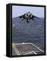 An AV-8B Harrier II Prepares to Land on the Flight Deck of USS Nassau-Stocktrek Images-Framed Stretched Canvas