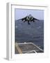 An AV-8B Harrier II Prepares to Land on the Flight Deck of USS Nassau-Stocktrek Images-Framed Photographic Print