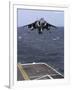 An AV-8B Harrier II Prepares to Land on the Flight Deck of USS Nassau-Stocktrek Images-Framed Photographic Print