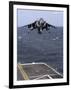 An AV-8B Harrier II Prepares to Land on the Flight Deck of USS Nassau-Stocktrek Images-Framed Photographic Print