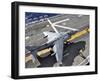 An AV-8B Harrier  Prepares to Takeoff from USS Peleliu-Stocktrek Images-Framed Photographic Print