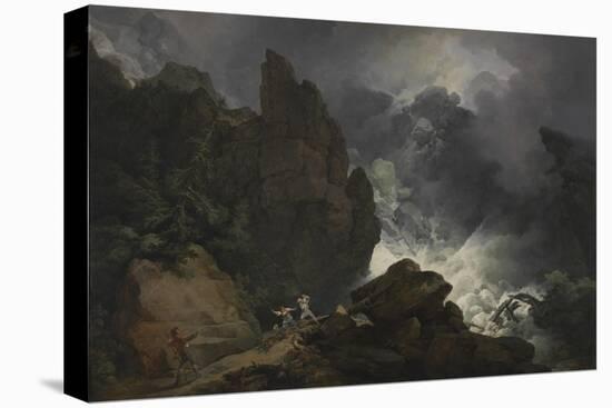 An Avalanche in the Alps-Philip James De Loutherbourg-Stretched Canvas