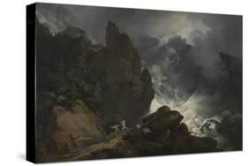 An Avalanche in the Alps-Philip James De Loutherbourg-Stretched Canvas