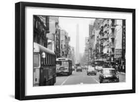 An Avenue of Buenos Aires-Mario de Biasi-Framed Giclee Print