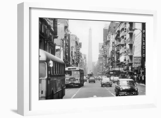 An Avenue of Buenos Aires-Mario de Biasi-Framed Giclee Print