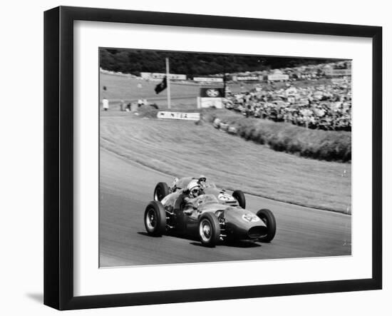 An Davison and Gino Munaron During Formula Intercontinental Race, Brands Hatch, August 1961-null-Framed Photographic Print
