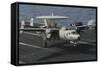 An E-2C Hawkeye Lands Aboard the Aircraft Carrier USS Nimitz-null-Framed Stretched Canvas