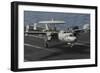 An E-2C Hawkeye Lands Aboard the Aircraft Carrier USS Nimitz-null-Framed Photographic Print