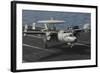 An E-2C Hawkeye Lands Aboard the Aircraft Carrier USS Nimitz-null-Framed Photographic Print
