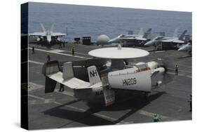 An E-2C Hawkeye Lands on the Flight Deck of USS Nimitz-null-Stretched Canvas