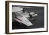 An E-2C Hawkeye Lands on the Flight Deck of USS Nimitz-null-Framed Photographic Print