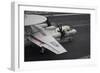 An E-2C Hawkeye Lands on the Flight Deck of USS Nimitz-null-Framed Photographic Print