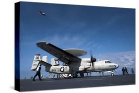 An E-2C Hawkeye Prepares to Launch from the Flight Deck of USS Carl Vinson-null-Stretched Canvas