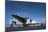 An E-2C Hawkeye Prepares to Launch from the Flight Deck of USS Carl Vinson-null-Mounted Photographic Print