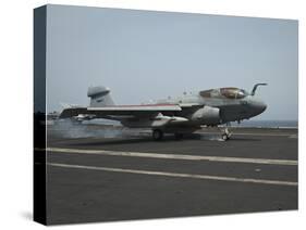 An Ea-6B Prowler Lands on the Flight Deck of USS Nimitz-null-Stretched Canvas