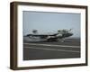 An Ea-6B Prowler Lands on the Flight Deck of USS Nimitz-null-Framed Photographic Print