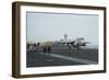 An Ea-6B Prowler Lands on the Flight Deck of USS Nimitz-null-Framed Photographic Print