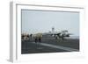 An Ea-6B Prowler Lands on the Flight Deck of USS Nimitz-null-Framed Photographic Print