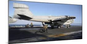 An Ea-6B Prowler Prepares to Launch Off the Flight Deck of USS Nimitz-null-Mounted Photographic Print