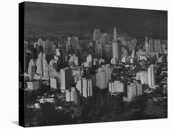 An Early Morning Skyline View of the Brazilian City-Dmitri Kessel-Stretched Canvas