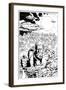 An Early Slammers Promotional Drawing for Malibu Comics - Inks-Walter Simonson-Framed Art Print