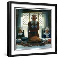 "An Early Thanksgiving,"November 1, 1926-Newell Convers Wyeth-Framed Premium Giclee Print