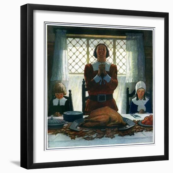 "An Early Thanksgiving,"November 1, 1926-Newell Convers Wyeth-Framed Premium Giclee Print