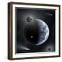 An Earth-Like Planet Made Up of Silicate-Based Rocks with Oceans Coating its Surface-null-Framed Art Print