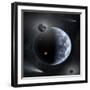 An Earth-Like Planet Made Up of Silicate-Based Rocks with Oceans Coating its Surface-null-Framed Art Print