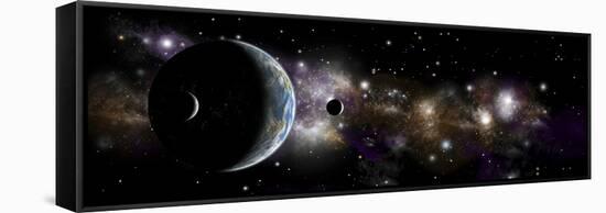 An Earth-Like Planet with a Pair of Moons in Orbit-null-Framed Stretched Canvas