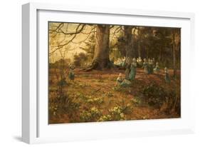 An Easter Holiday, the Children of Bloomsbury Parochial School in a Wood at Watford, 1874-James Aumonier-Framed Giclee Print