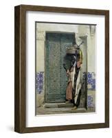 An Eastern Doorway: at the Moslem Chief's Door, 1887-Raphael Von Ambros-Framed Giclee Print