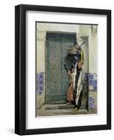 An Eastern Doorway: at the Moslem Chief's Door, 1887-Raphael Von Ambros-Framed Giclee Print